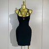 Nicole Sexy Backless Solid Color Bodycon Mini Bandage Dress