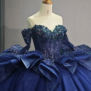 Blue Sweetheart Quinceañera Dress