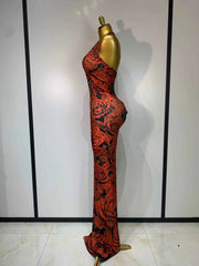 Leona Sparkly Rhinestone Halter Bodycon Dress for Women
