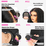 26 inch 4x4 glueless deep curly human hair wig with transparent lace closure, ready-to-wear natural human hair wig.