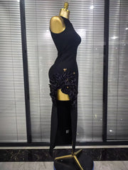 Shine in the Jeena sequin floral bodycon bandage maxi dress. Elegant evening gown for weddings, birthdays, cocktail parties, and formal events.