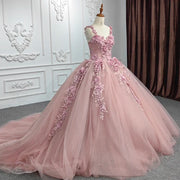 Flower Sleeveless Princess Quinceañera Dress