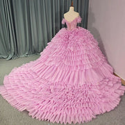 Sweetheart V-Neck Lace Quinceañera Ball Gown