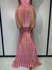 Kalia strapless bodycon mini dress encrusted with sparkly rhinestones and sequins for a luxury birthday outfit.