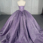 Purple Sequined Quinceanera Dress