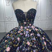 Luxury Black Quinceañera Dress