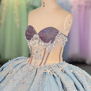 Sky Bule Ball Gowns Quinceañera Dress