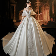 Elegant Satin Wedding Dress