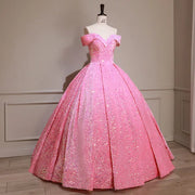 Bomaris Sparkly Off-Shoulder Quinceañera Ball Gowns