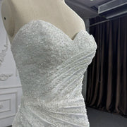 Strapless Sequin A-Line Wedding Dress