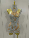 Toni Crystal See Through Stretch Mini Dress