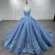 Blue  Stylish Quinceañera Dress