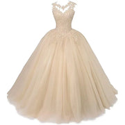 Bomaris Sheer Neck Quinceañera Ball Gown