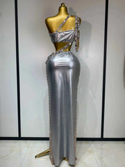 Angela Luxury Sparkling Rhinestones Two Piece Set