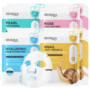 20pcs BIOAQUA Snail Hyaluronic Acid Face Mask skincare Moisturizing Hydrating Firming Facial Masks Face Skin Care Products