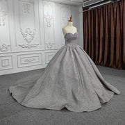 Strapless Court Train Quinceanera Dress