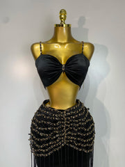 Envious Designs Marley sexy two-piece hollow out maxi skirt set for evening party styling