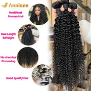 Brazilian Curly Wave Hair Bundles – 26 Inch Remy Human Hair Extensions in Natural Black 1B