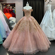 Short Sleeves Appliques Beading Quinceanera Dress