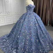 Blue Surprise Novelty Quinceañera Dress