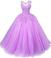 Bomaris Sheer Neck Quinceañera Ball Gown