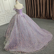 Purple Sweetheart Crystal Quinceanera Dress