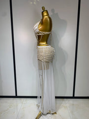 Envious Designs Tiarra sexy cutout see-through two-piece set for birthday and nightclub party styling