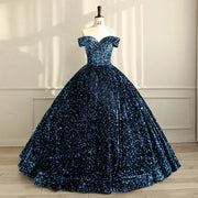 Bomaris Sparkly Off-Shoulder Quinceañera Ball Gowns