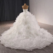 Elegant Ruffles Wedding Gown