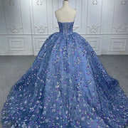 Blue Surprise Novelty Quinceañera Dress