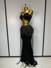 Envious Designs Marley sexy two-piece hollow out maxi skirt set for evening party styling