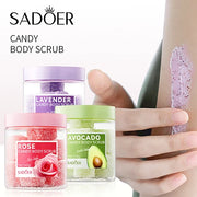 SADOER Rose Lavender Avocado Body Scrub Creams Moisturizing Exfoliating Face Back Body Exfoliator Facial Scrub Cream Skin Care