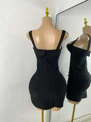 Jazlyn sparkly floral sequin diamond mini bandage dress elegant look.