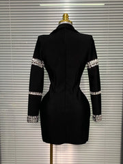 Cara Sexy Deep V-Neck Blazer Bodycon Bandage Dress