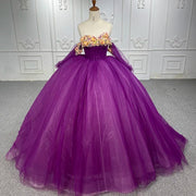 Ball Gown Flowers Quinceañera Dress