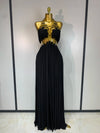 Alyn sexy cutout backless white black maxi long dress for evening gala and formal party styling