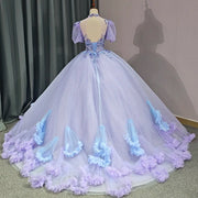 Embroidery High Neck Quinceañera Dress