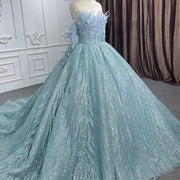 Ball Gown Feathers Quinceanera Dress