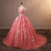 Classic V-neck Ball Gown Quinceañera Dress