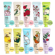 10pcs Fruity Flowery Hand Cream Moisturizing Nourishing Anti Chap Repairing Hands Care Beauty Skincare Hand Creams Sets