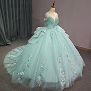 Off-Shoulder Tassel Quinceañera Dress