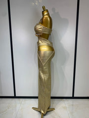 Enviousdesigns.shop Irene Sexy Backless Beaded Bodycon Bandage Dress
