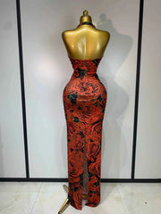 Leona Sparkly Rhinestone Halter Bodycon Dress for Women