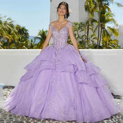 Sequined Lace Quinceañera Dress