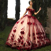 Graceful Flowers Quinceañera Dress