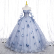 Maria Novia Blue Grey Quinceañera Dress