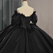 Charming Black Lace Up Quinceañera Dress