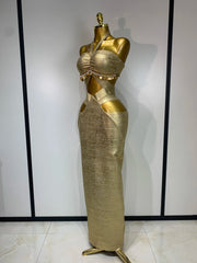 Enviousdesigns.shop Irene Sexy Backless Beaded Bodycon Bandage Dress