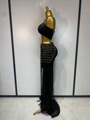 Envious Designs Marley sexy two-piece hollow out maxi skirt set for evening party styling