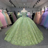 Glitter Tulle Quinceanera Dress